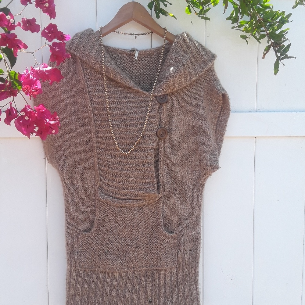 Free People Sleeveless hoodie sweater